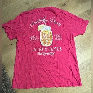 Lauren James Fuchsia Sweet Tea Graphic Shirt